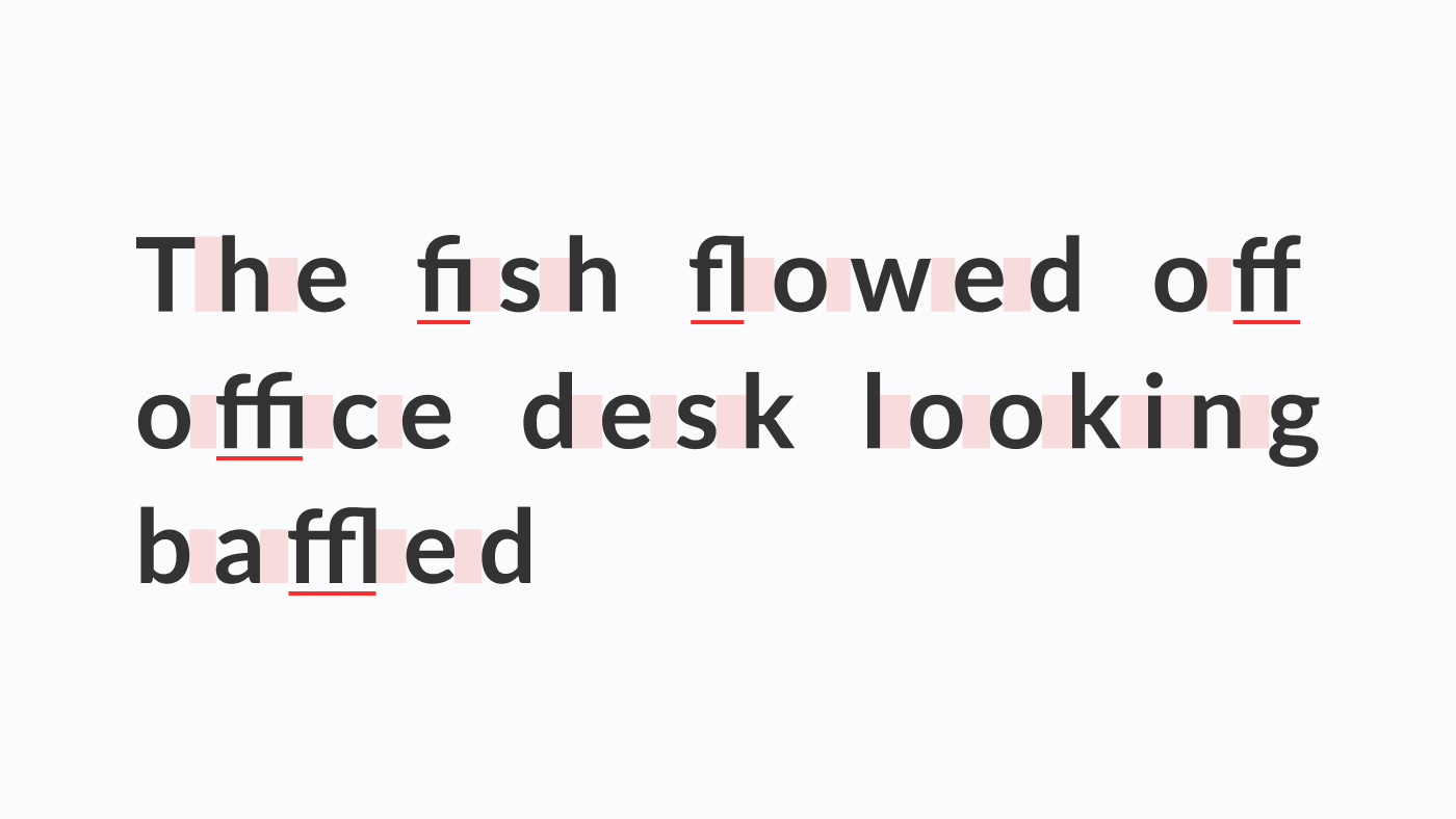 Removing font ligatures