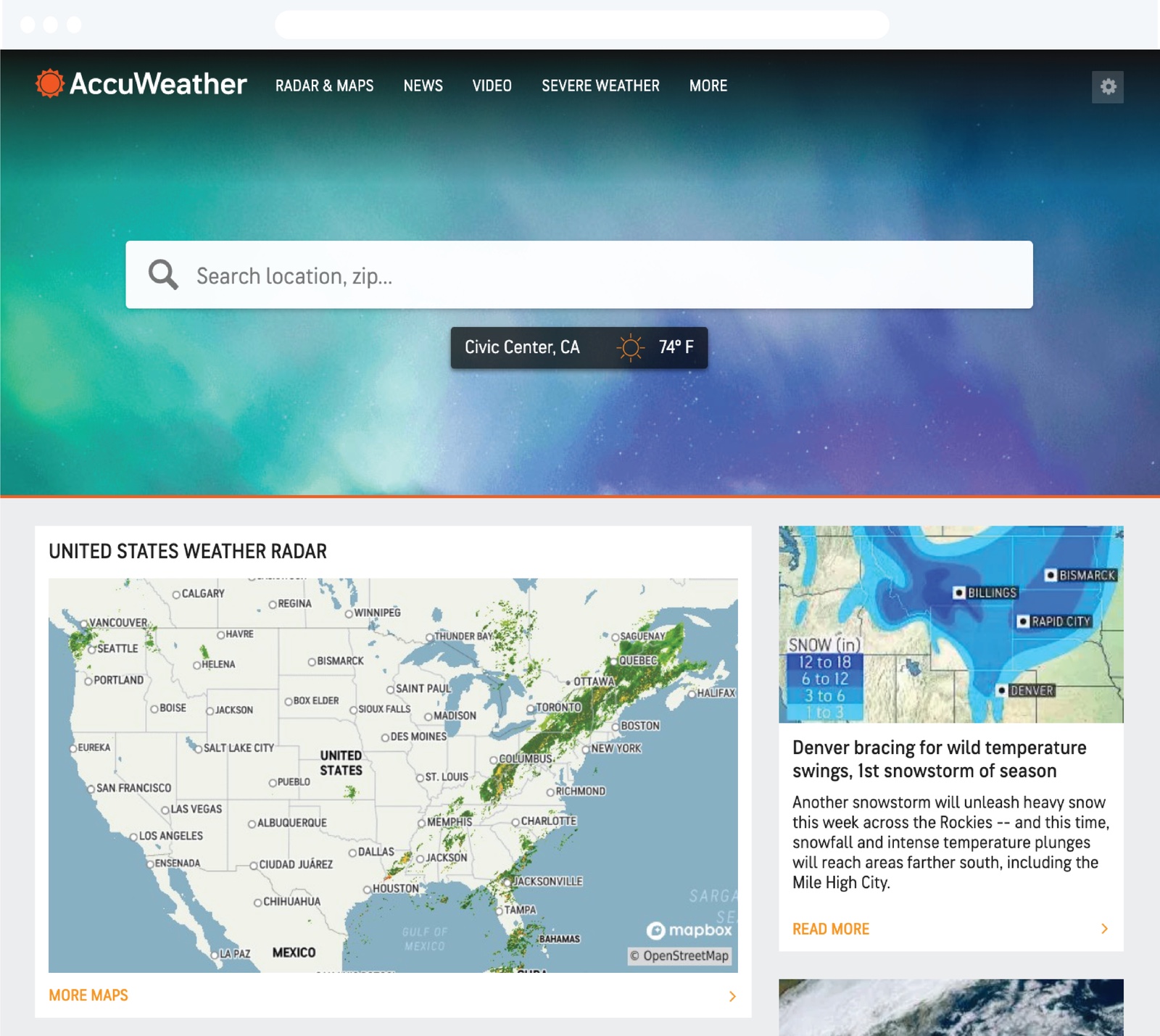 AccuWeather builds with Mapbox