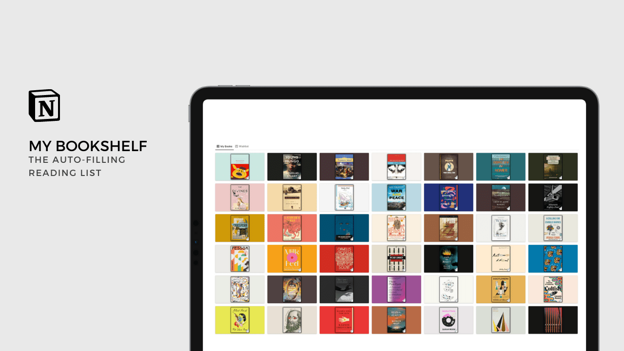 My Bookshelf Notion Template — Notionery