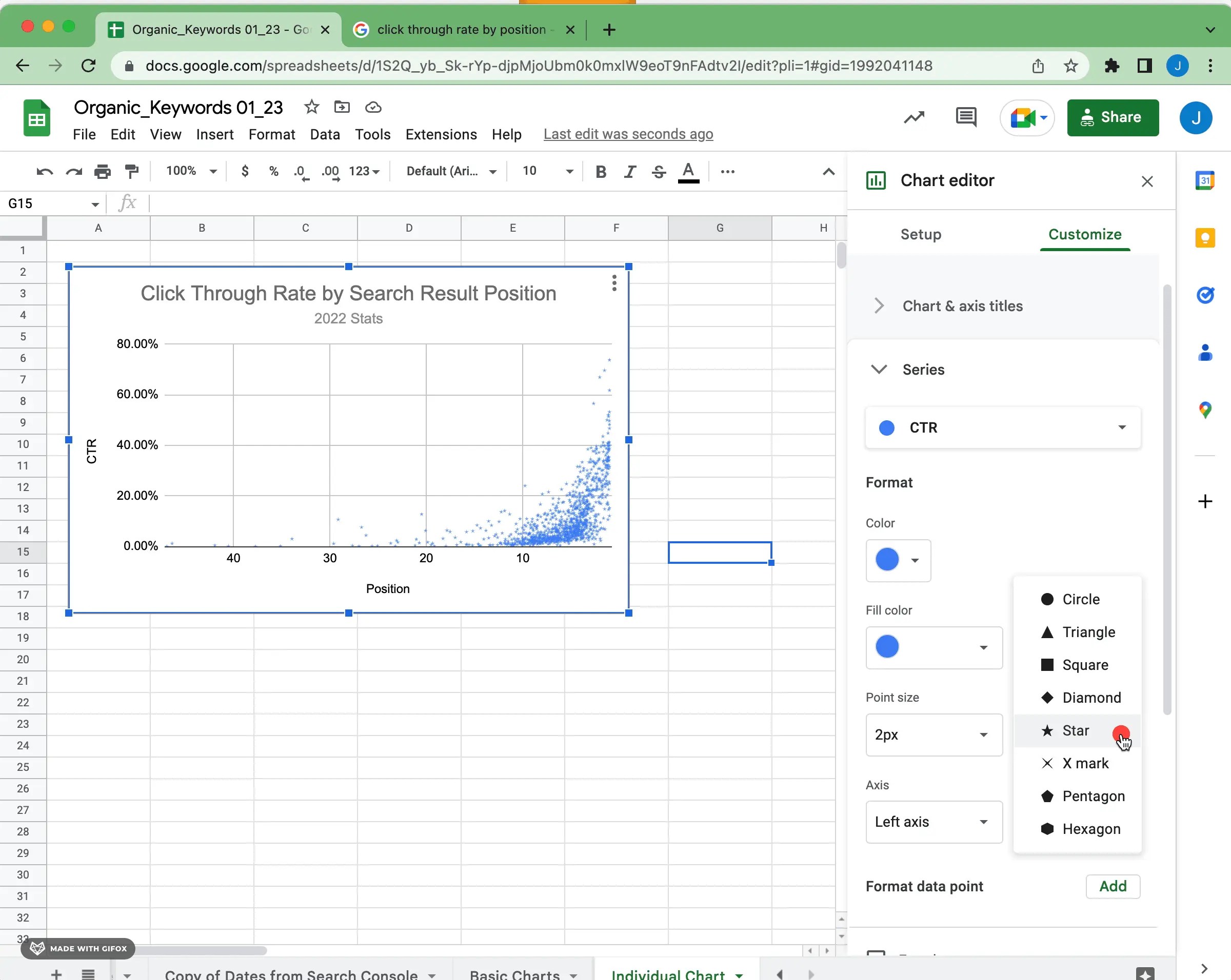 How To Create a Scatter Plot Using Google Sheets Superchart