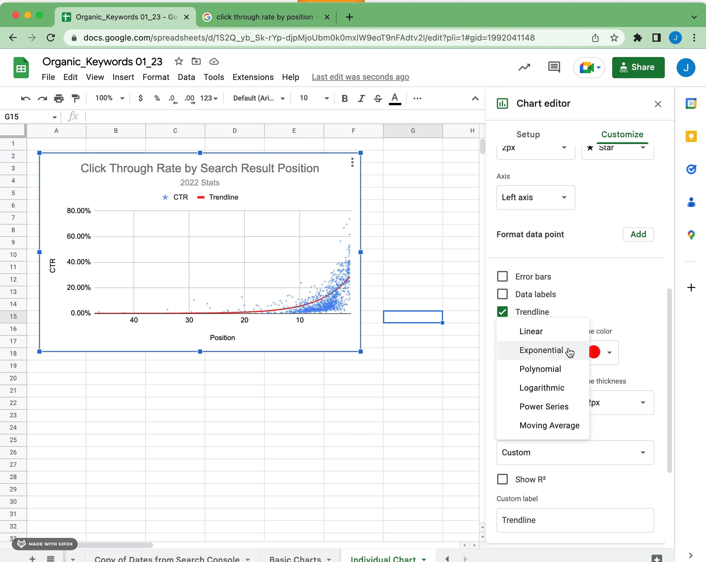 How To Create a Scatter Plot Using Google Sheets Superchart