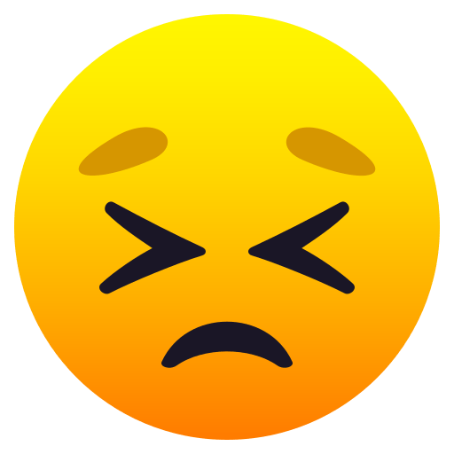 Emoji 😣 Persevering face to copy paste wpRock