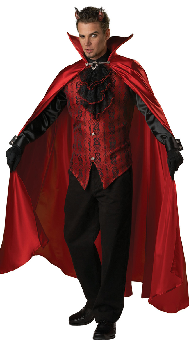 Handsome Devil Costume, Men's Devil Costume, Deluxe Devil Costume
