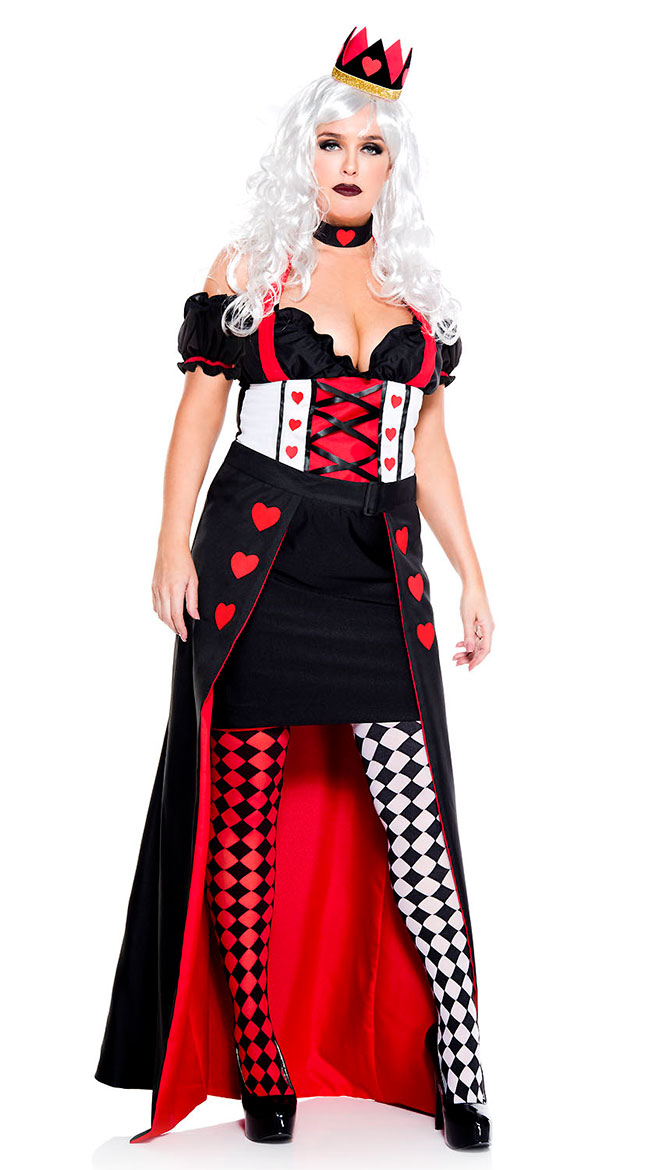Plus Size Enchanting Royal Heart Queen, plus size sexy queen of hearts