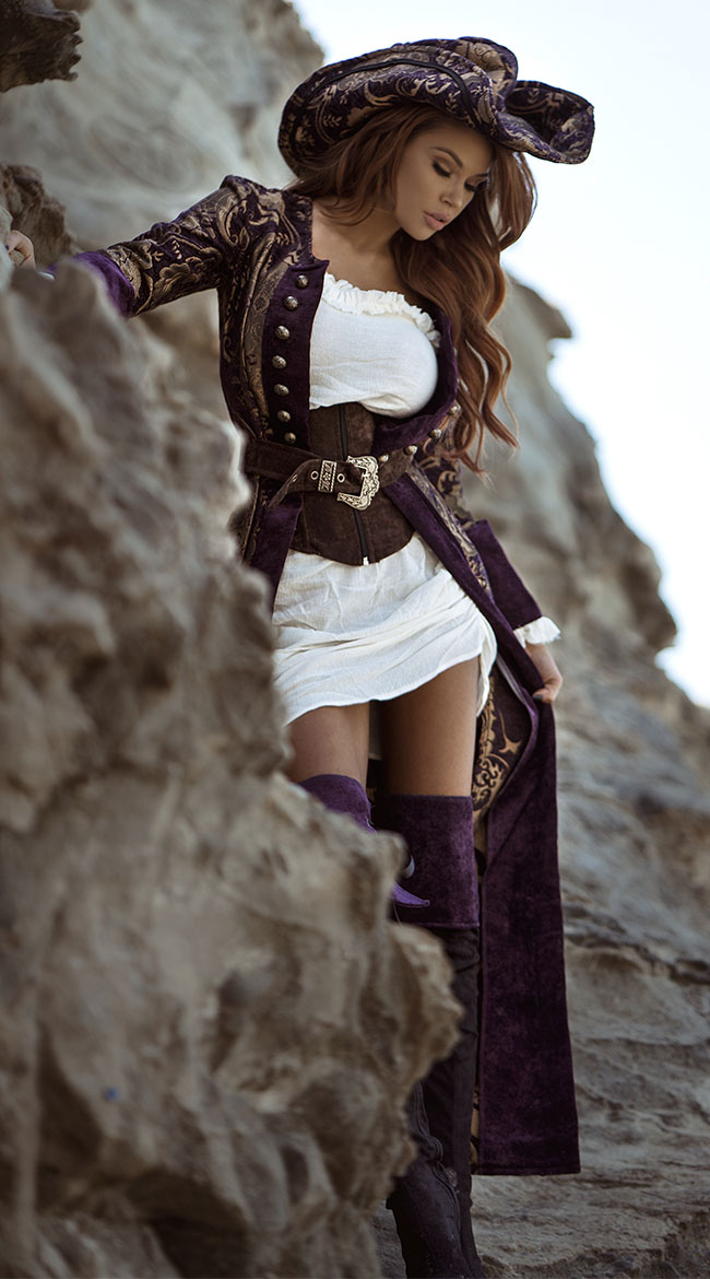Decadent Pirate Diva Costume, Sexy Pirate Costume, Sexy Pirate Wench