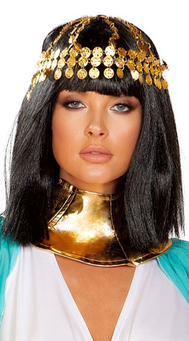 Gold Coin Headpiece, Egyptian Gold Coin Headpiece Costume Accessory
