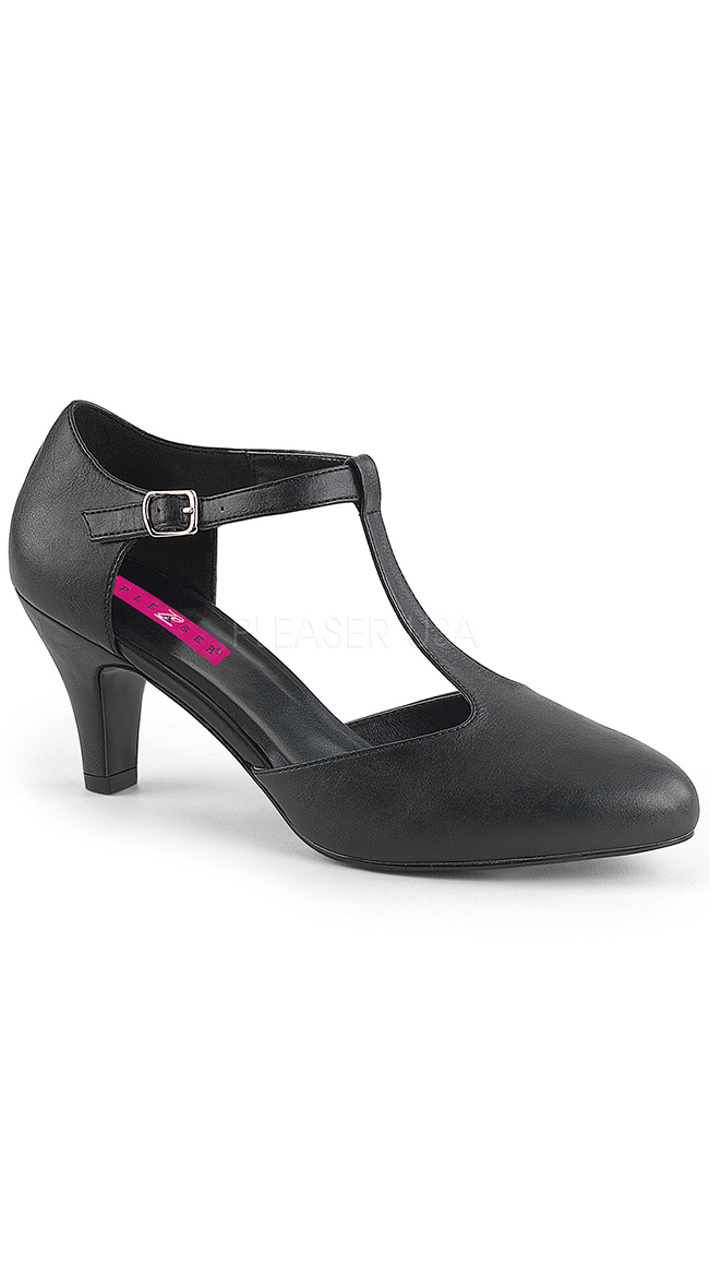 3" Retro TStrap Pump, Low Heel Pump