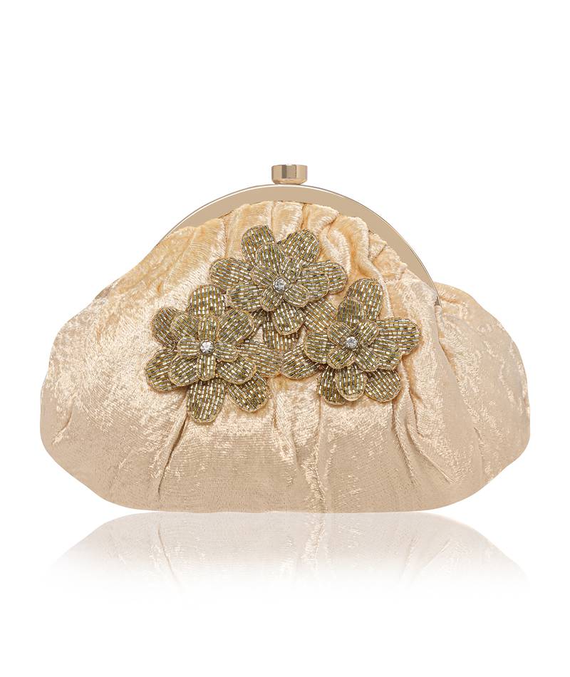 Gold Frame Clutch FUCHSIA BY AASHKA MEHTA 3804969