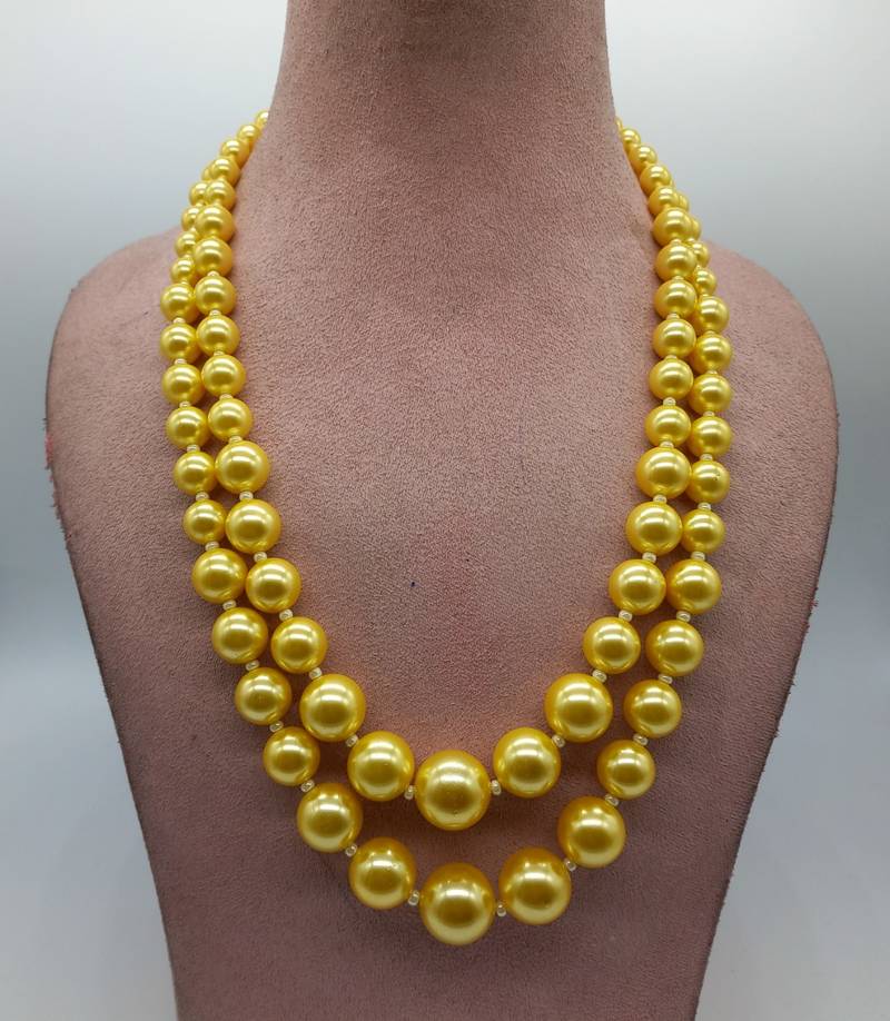 Yellow pearl necklaces Hyderabad Jewels And Pearls 3918489