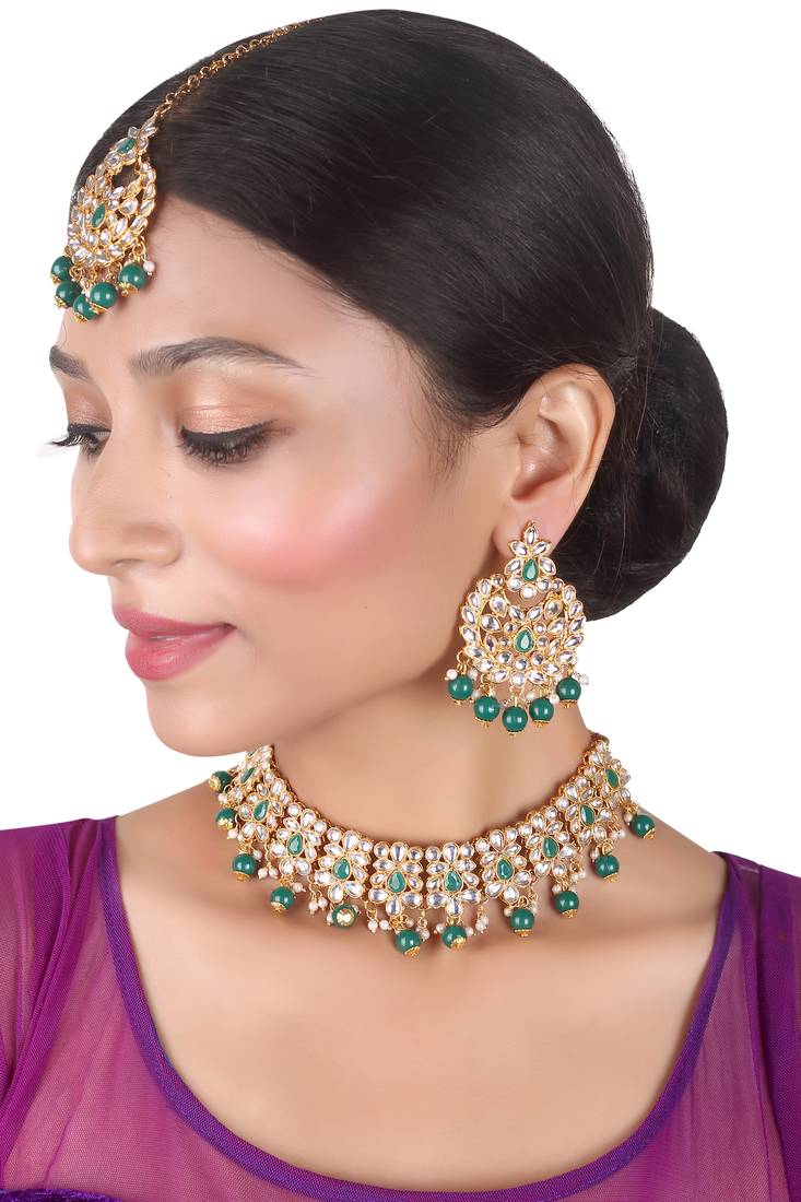 Green necklacesets DIYA JEWELLERY 3934968