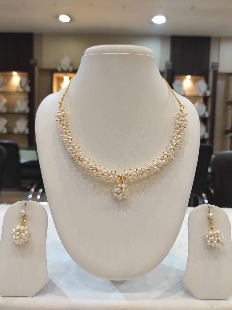 White pearl necklacesets Magan Pearls and Jewels (Since 1971) New