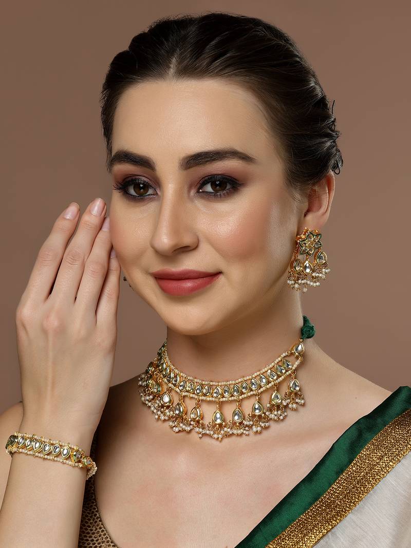 Gold pearl necklacesets DUGRAN BY DUGRISTYLE 4088555