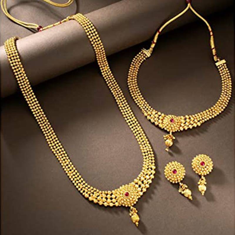 Alyesha Jewellery Set for Women Gold Plated Traditional Jewelry Set