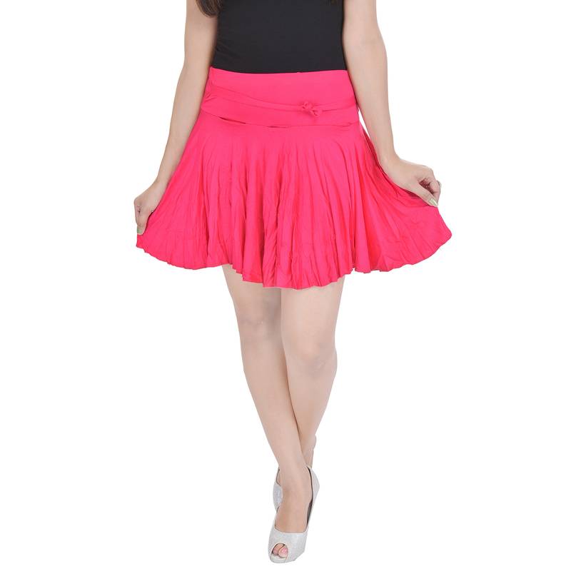 Cotton Lycra Free Size Mini Skirt with Divider Rajasthani Sarees 629558