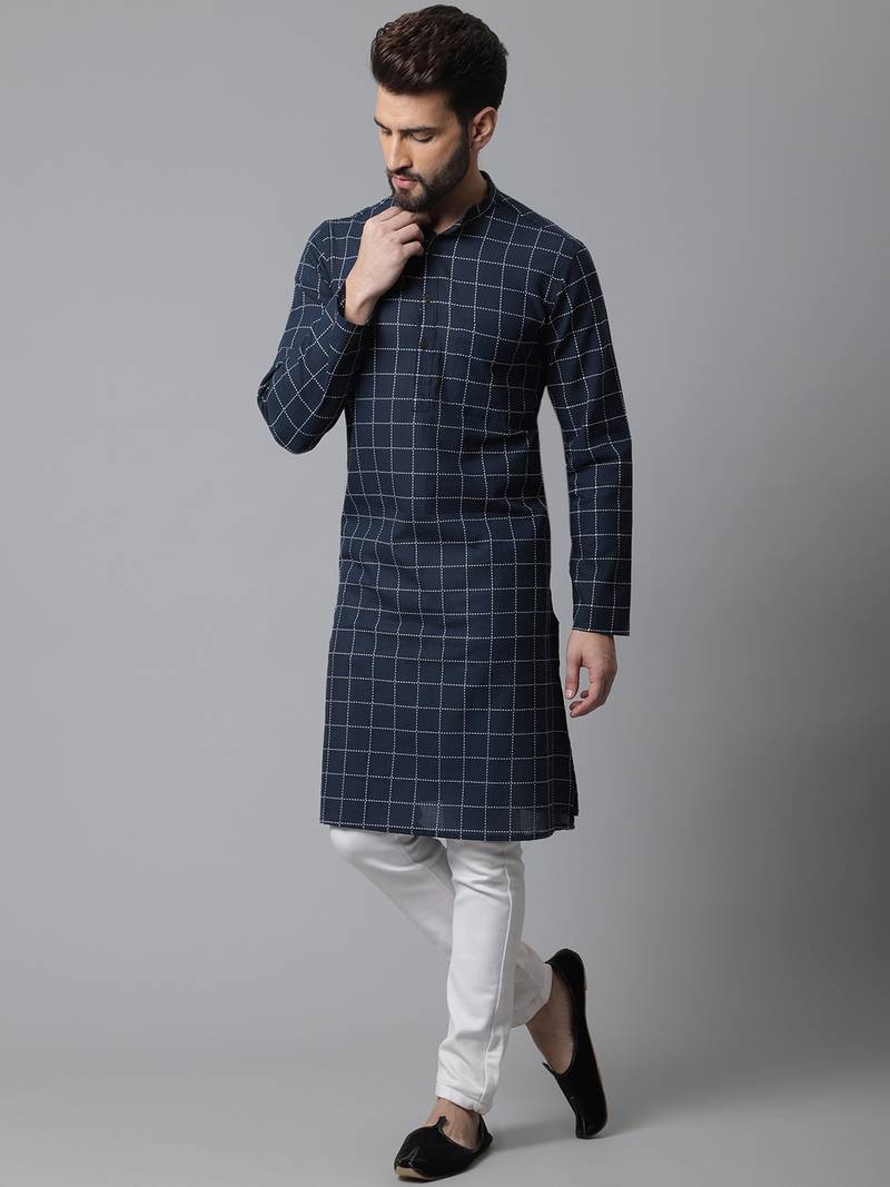 Solid kurta with band collar even 4232177