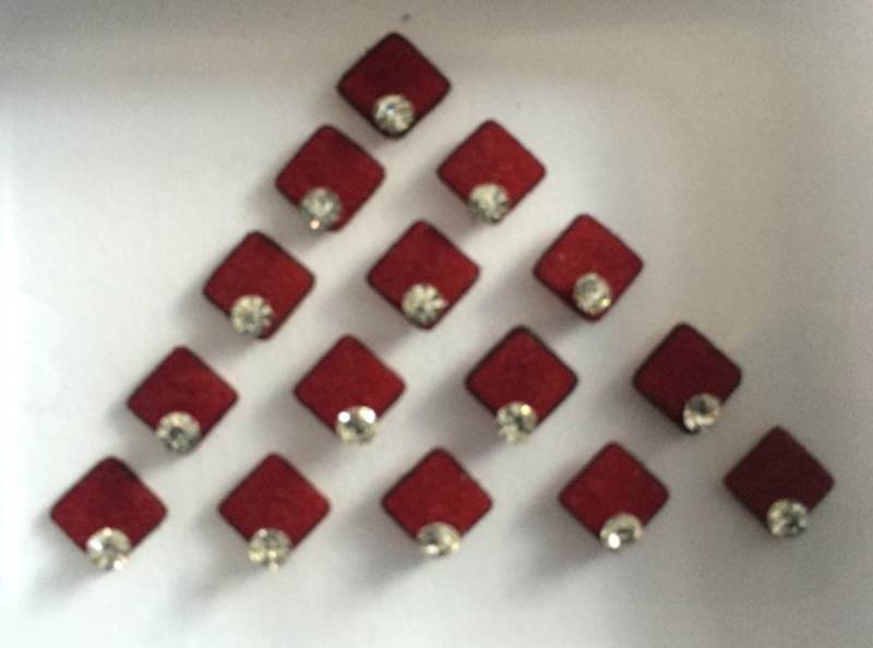 16 square bindi with crystal decorations Kamal's Fashion 671686