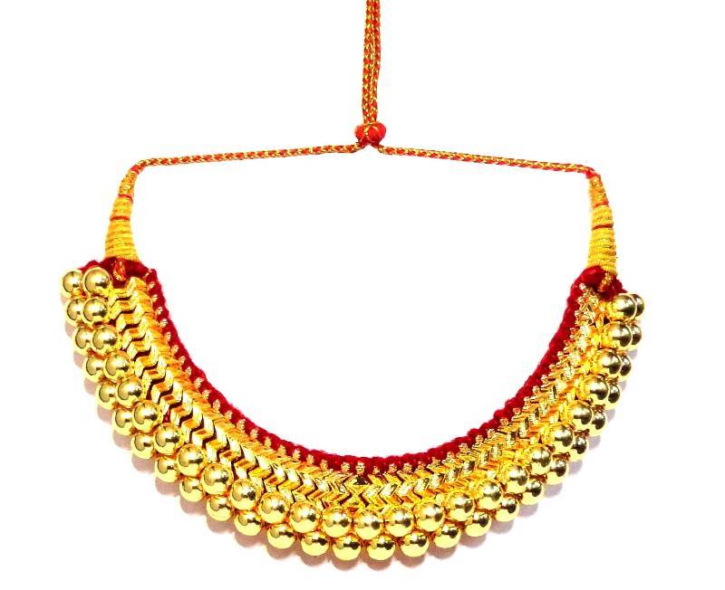 Buy Big Thushi Traditional maharashtrian necklace Online