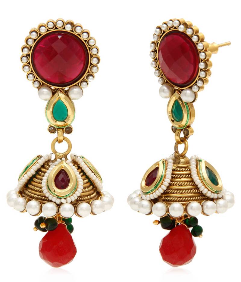 Multicolor pearl earrings Jewels Galaxy 1798647