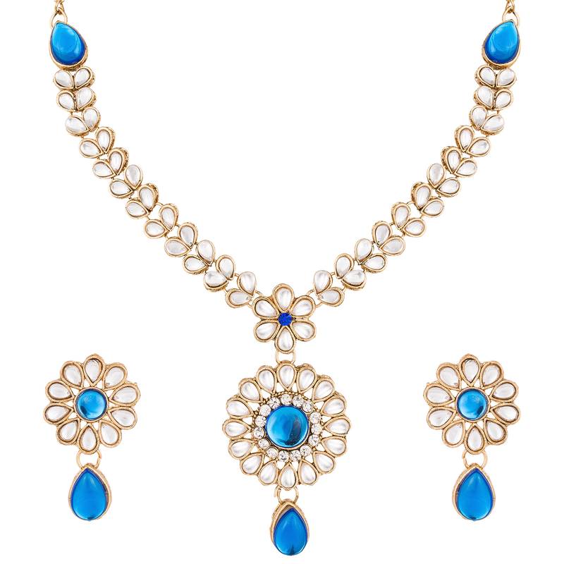 Blue diamond necklacesets Pankh Creation 1945871
