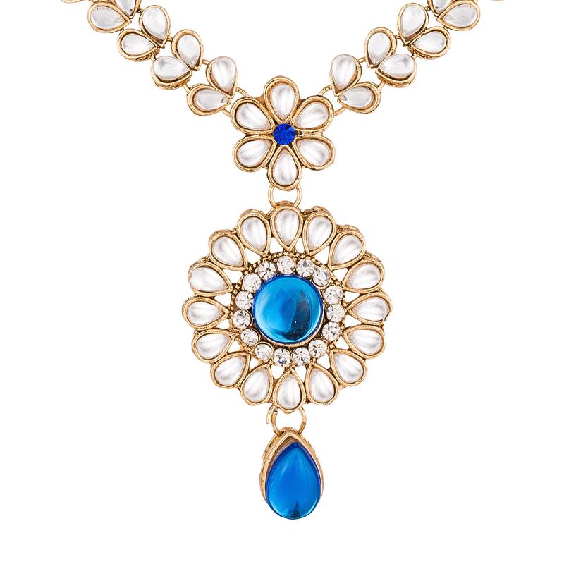 Blue diamond necklacesets Pankh Creation 1945871