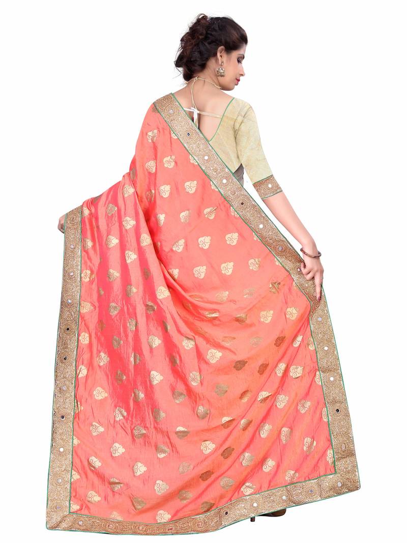 Multicolor embroidered saree with blouse LATEST FASHION