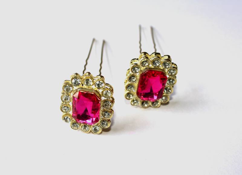 Pink Wedding Juda Pins Set Infuzze 327860