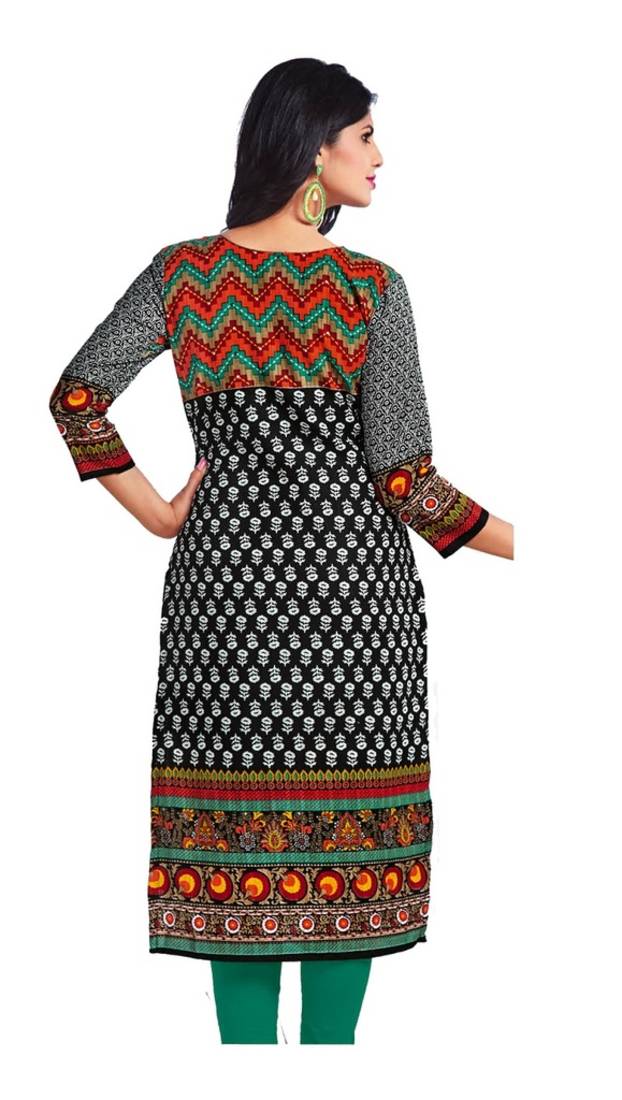 Black printed cotton kurtis DARPAN TEXTILES 2449182
