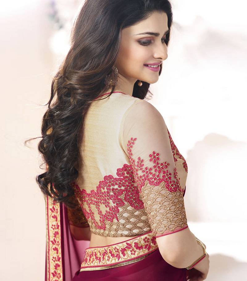 Wine embroidered saree with blouse MAHALAXMI FASHION 2654440