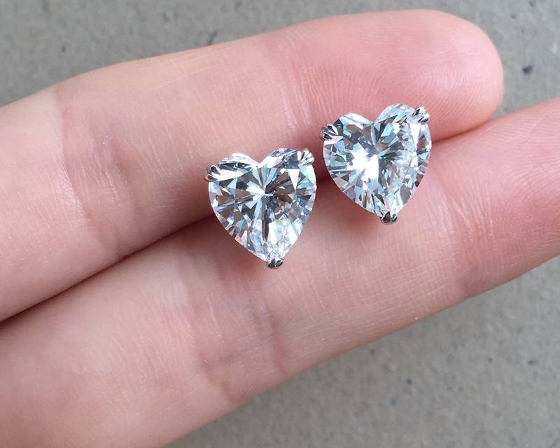 Silver cubic zirconia studs the jewelbox 2677560