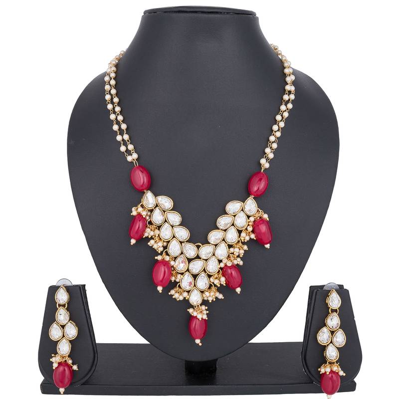 Red diamond necklaces Pankh Creation 2724466
