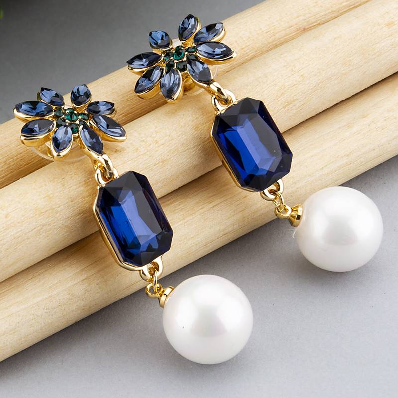 Blue Pearl Earrings Jewels Galaxy 2816437
