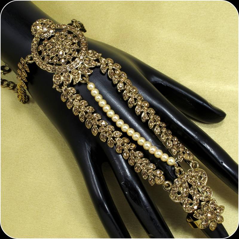 Designer Antique Gold Plated Golden Wedding Bridal Jewelry