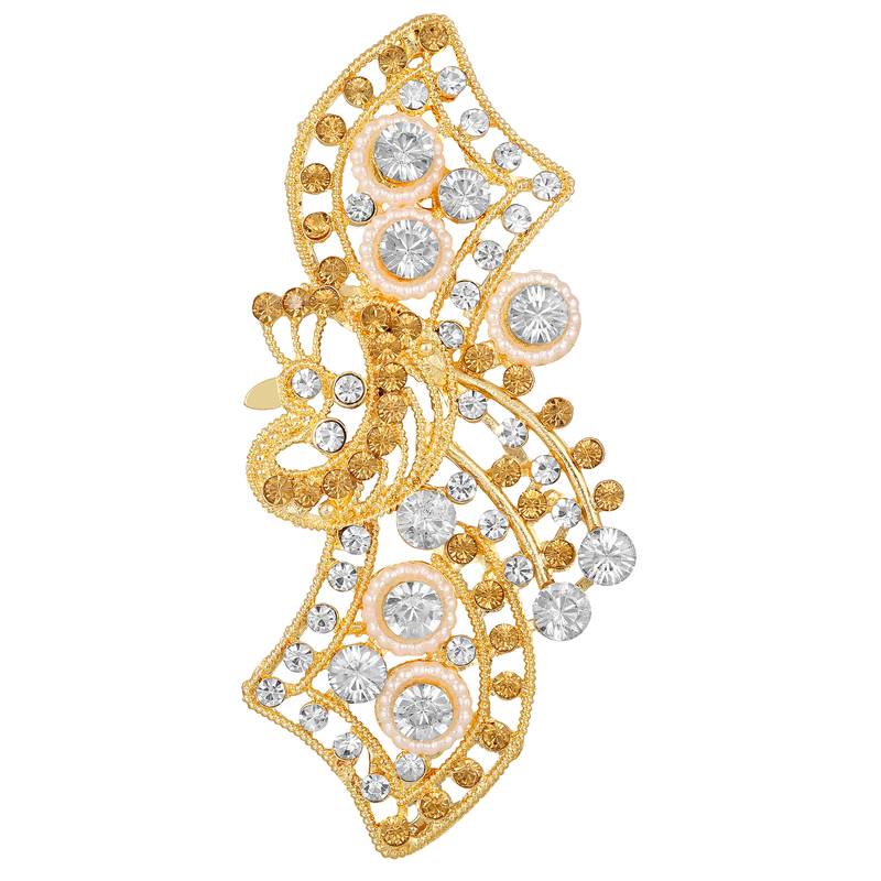 Gold diamond hair clip MFJ 2893112
