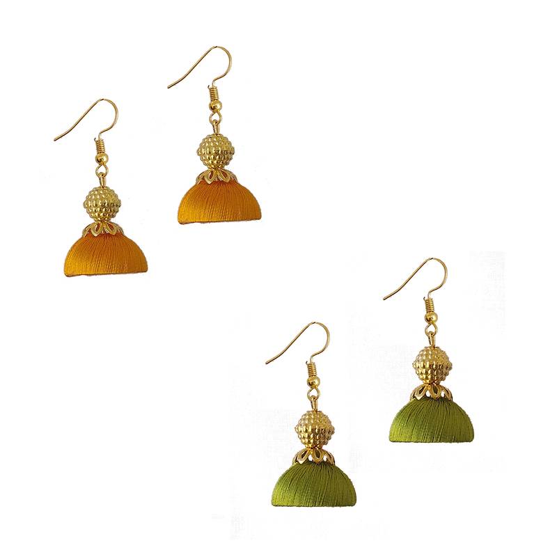 Multicolor combo silk thread earrings Akshara 2895276