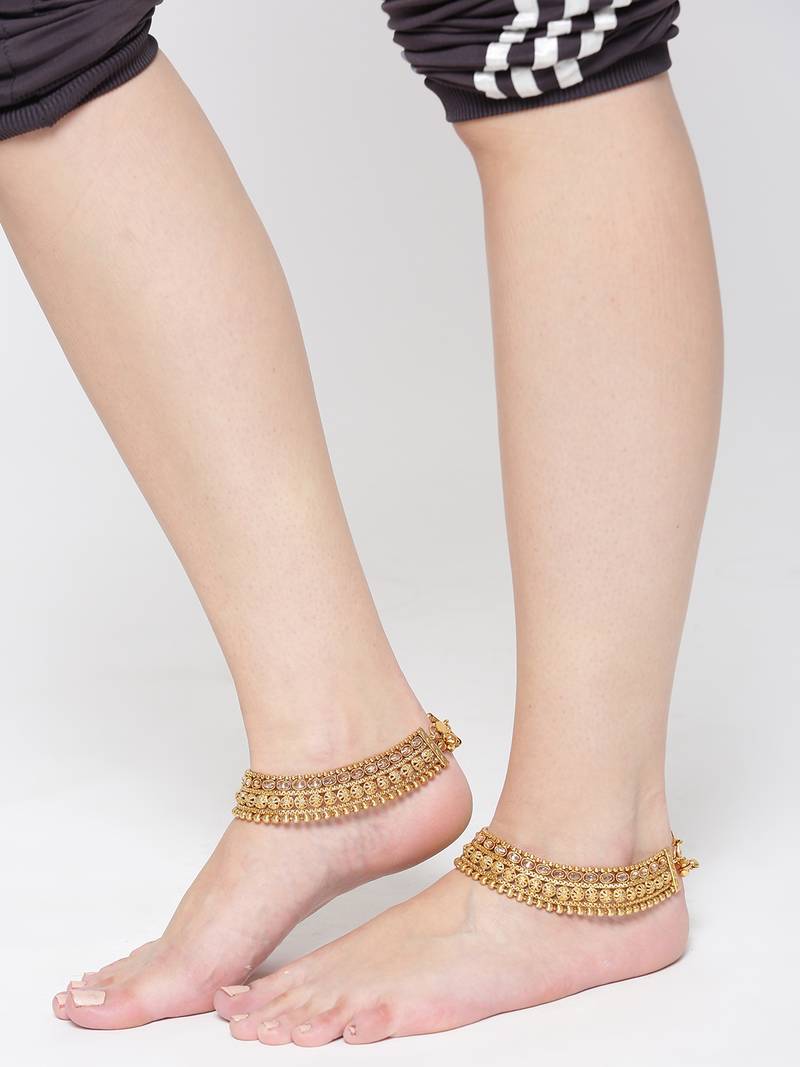 Gold anklets Priyaasi 2919195