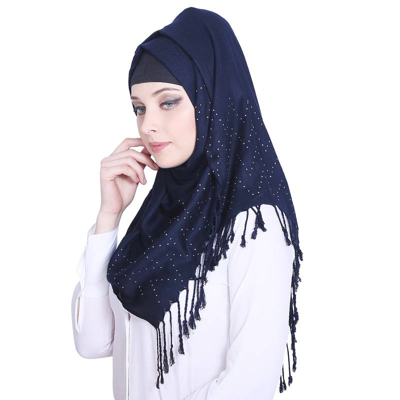 Blue plain viscose hijab Momin Libas 2921611