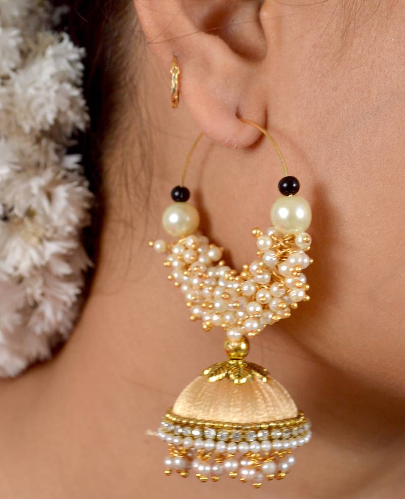 Golden pearl earrings Nisuj Fashion 2933297