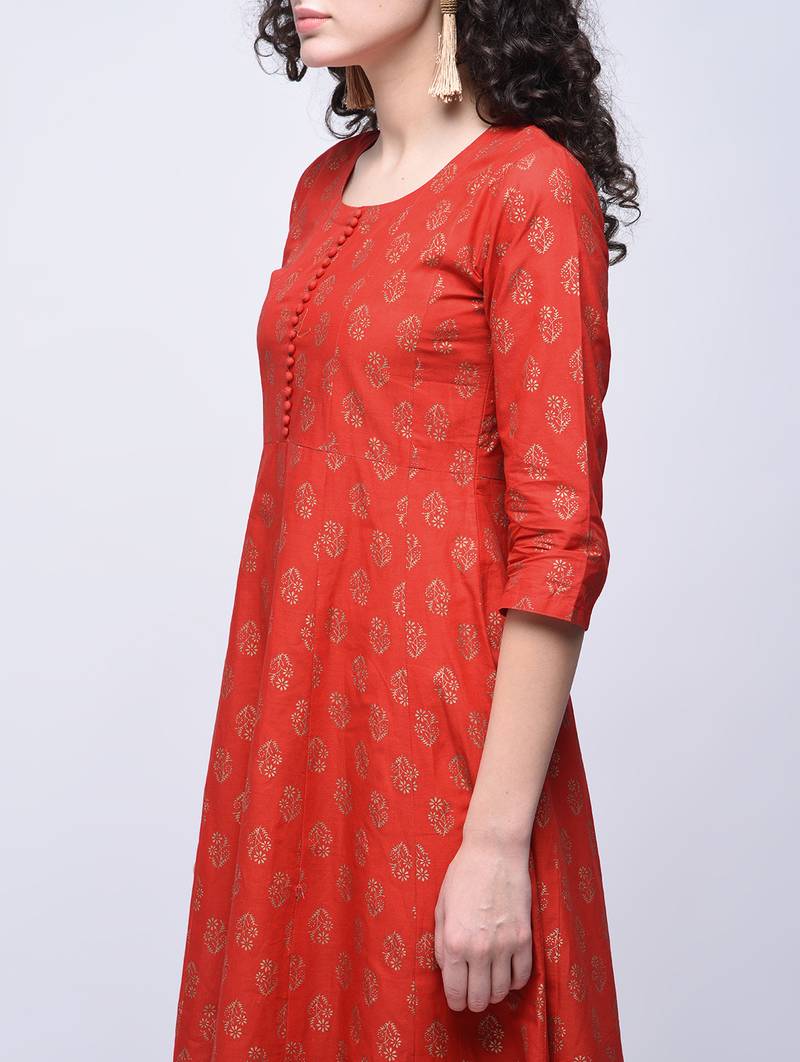 Red printed cotton kurtasandkurtis ZOEYAMS 2961943