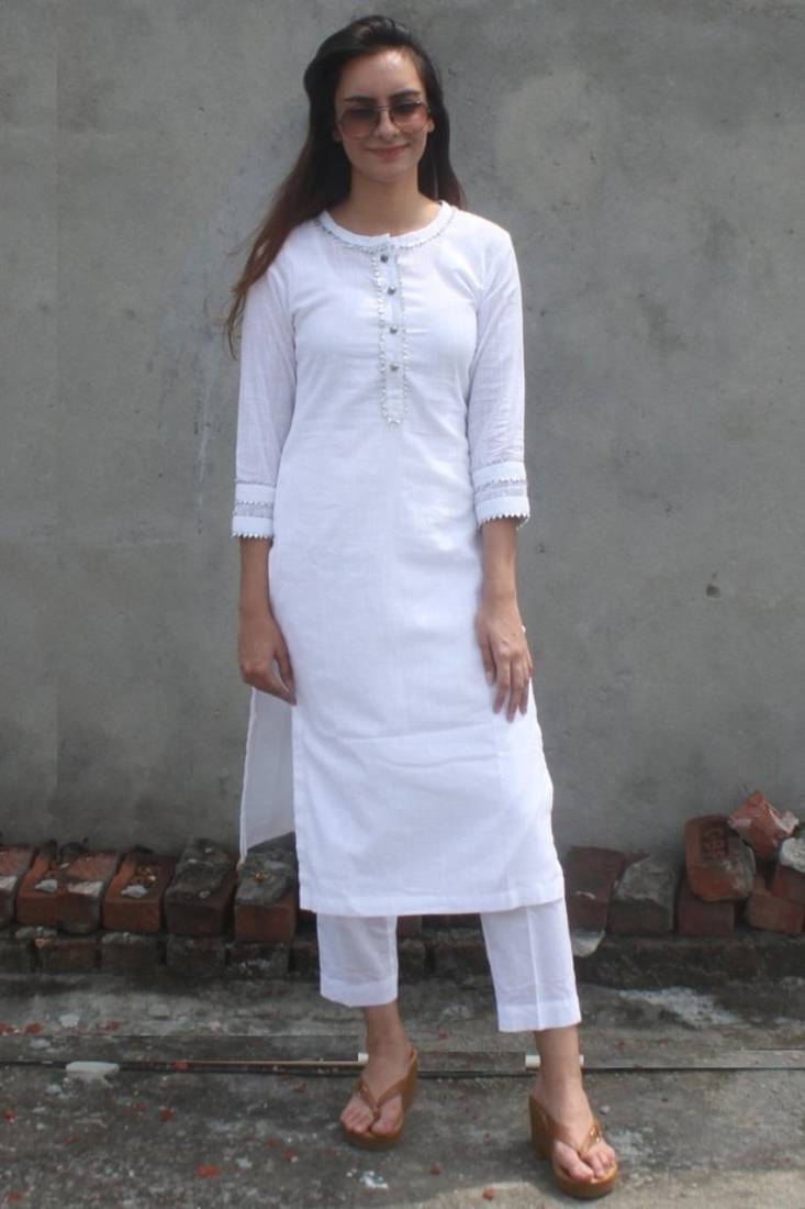 White plain linen longkurtis siyani 2995938