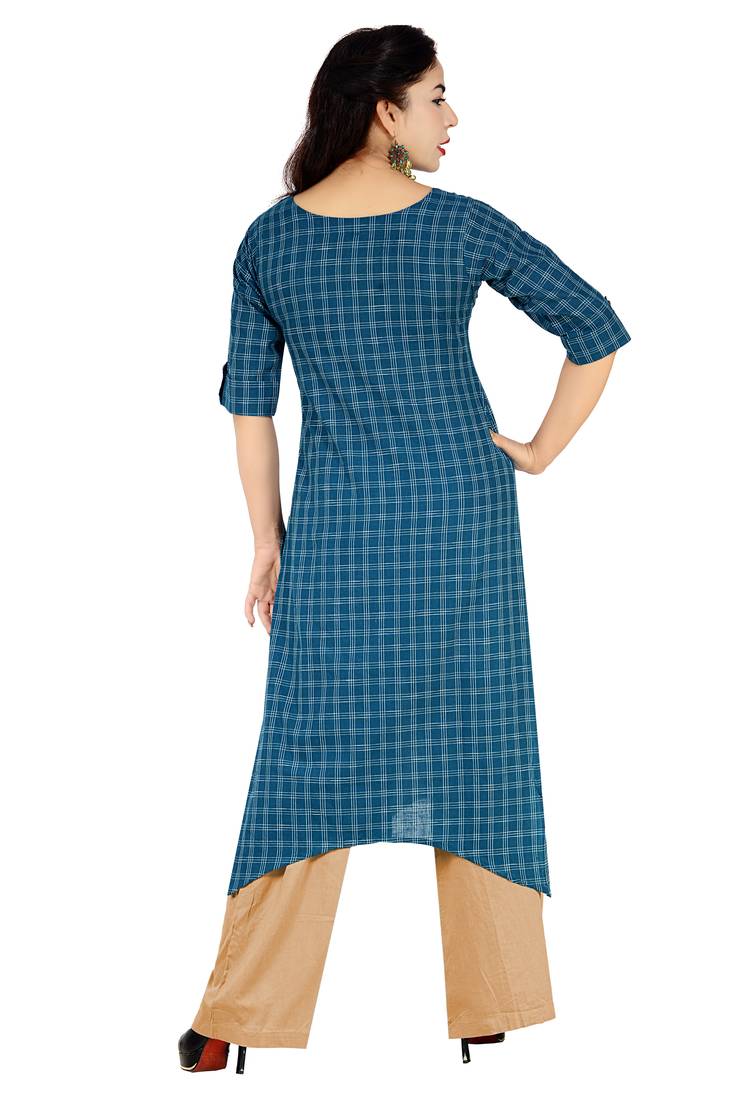 Blue Printed Cotton Kurtis SHILPA CREATION 3051085