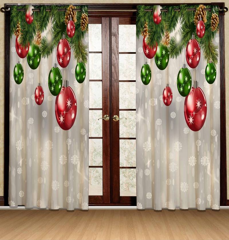 christmas deco polyester curtains FRIMERR 3089012