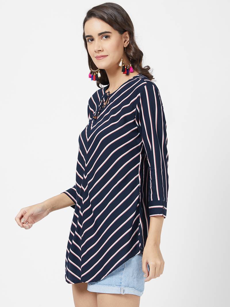 Blue printed viscose longtops BKind 3090133