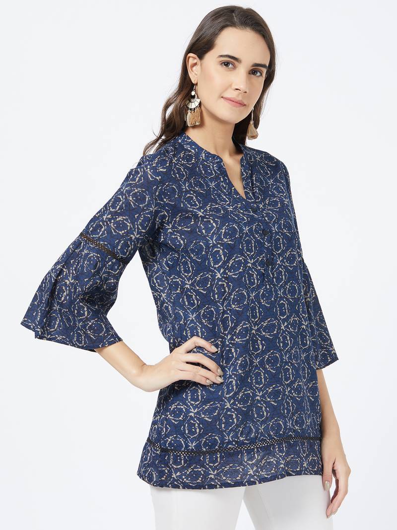 Blue printed viscose longtops BKind 3090138