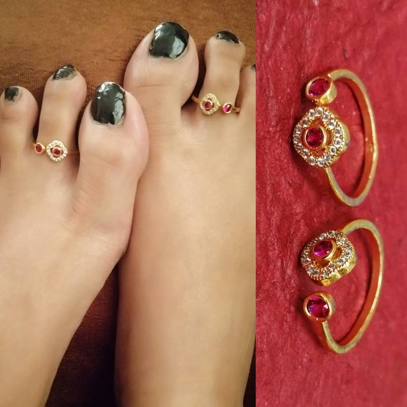 High Quality Pink Stone Toerings ABDESIGNS 3115762