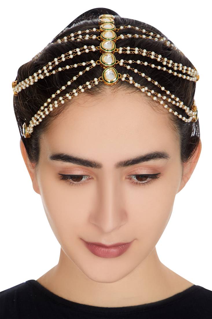 White HairAccessories Glitterati by Alankriti 3121375