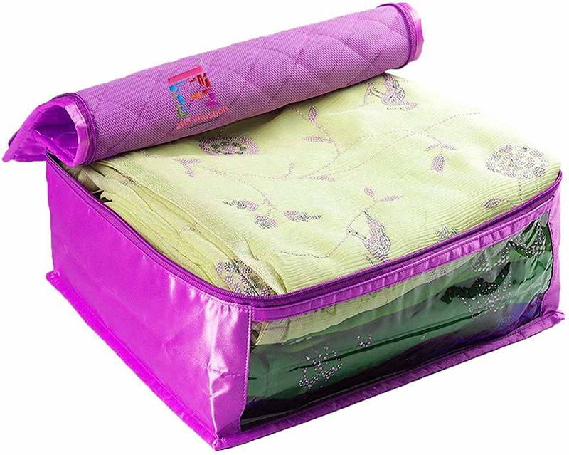 atorakushon Satin Saree Cover Garments Cover Bag Wardrobe Organiser Up
