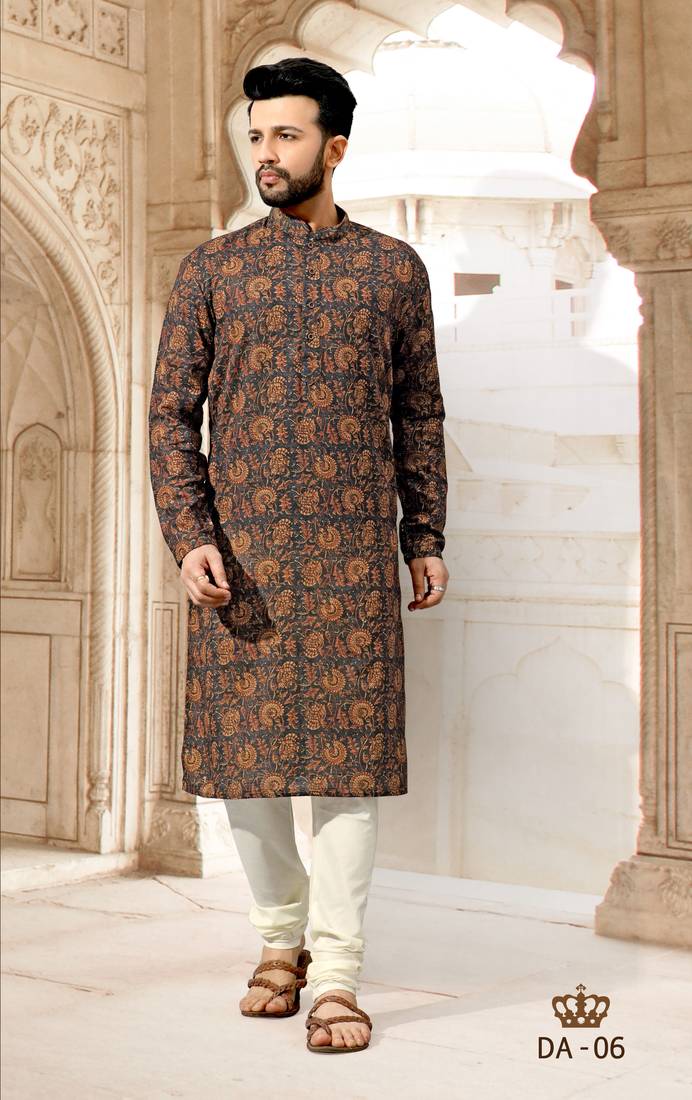 Multicolor printed polyester menkurtas SILK INDIA 3144855