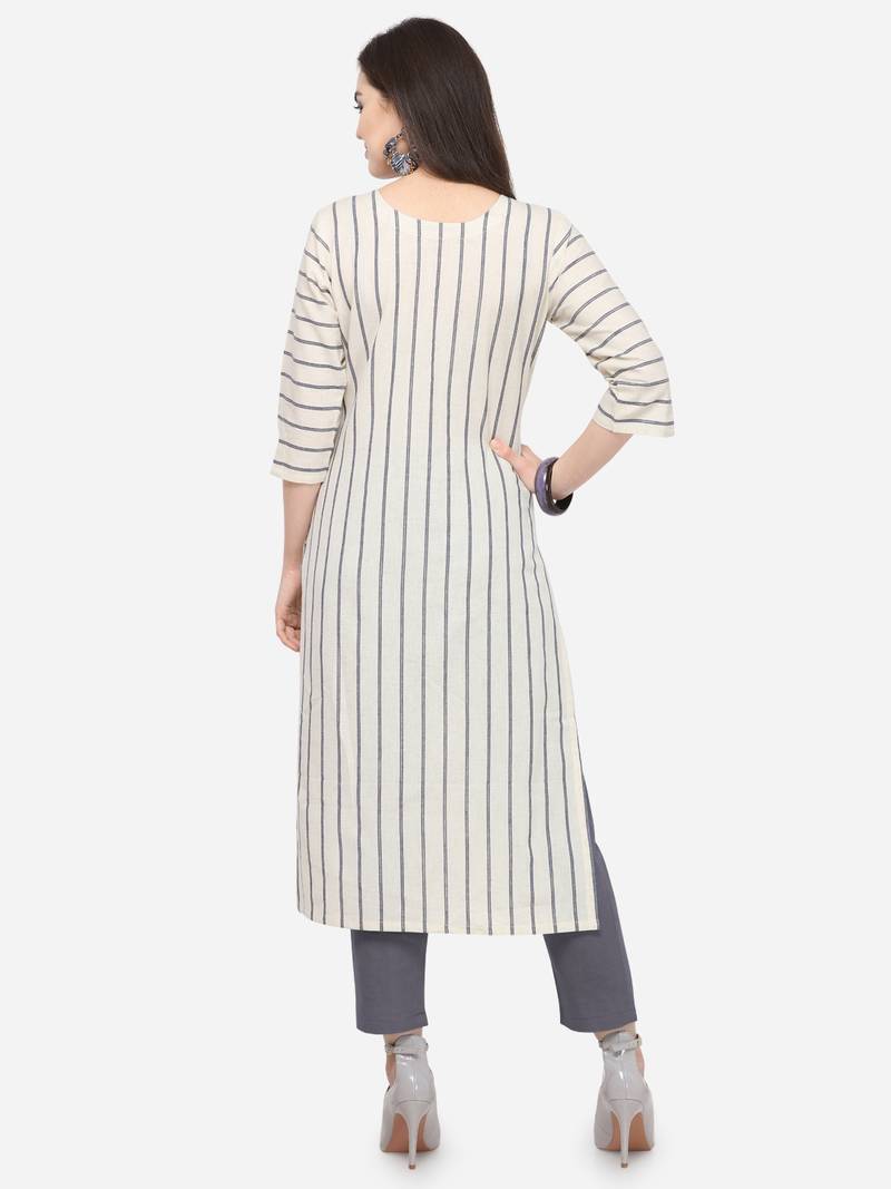 Offwhite plain cotton kurtasandkurtis kvsfab 3152545