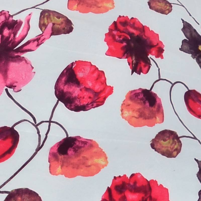 White floral print Poly Cotton bed sheets Cortina 3182205