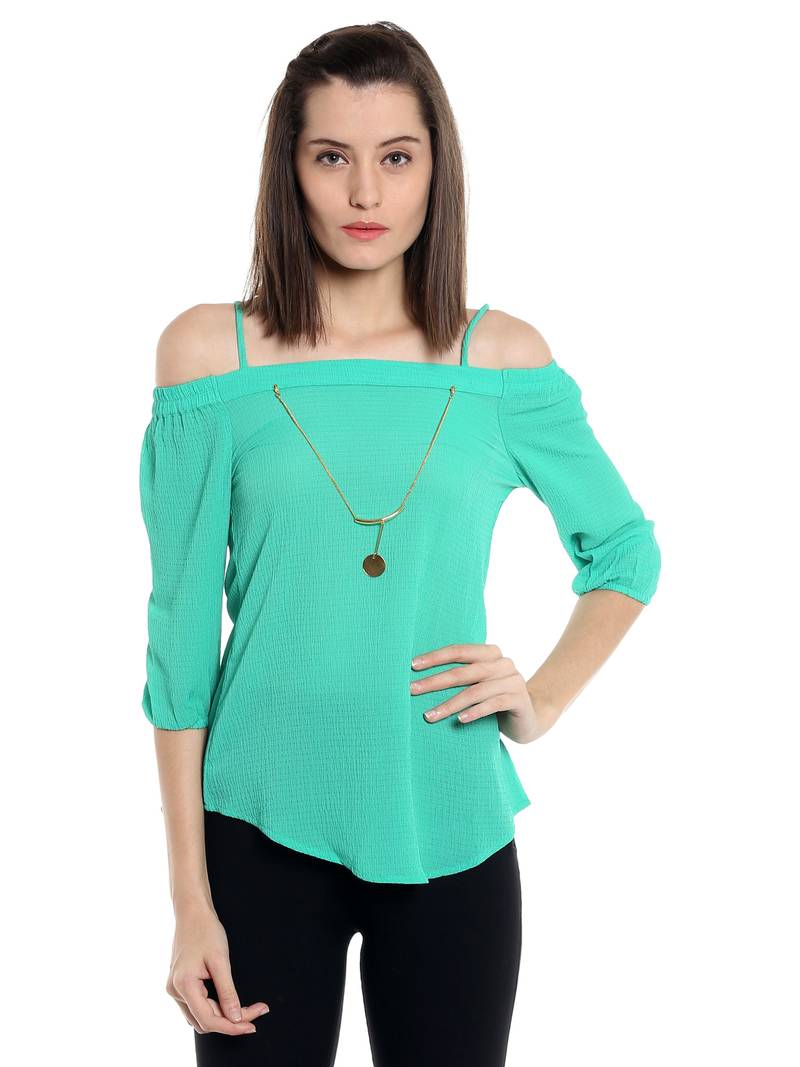 Green printed polyester tops 109F & Fusion Beats 3202928